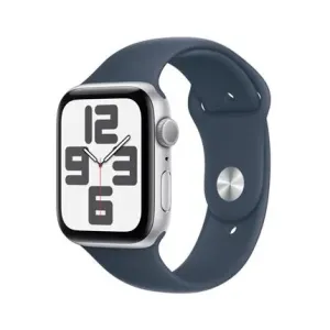 Apple Watch SE Cellular 44mm Stříbrný hliník s bouřkově modrým sportovním řemínkem - M/L #5786638