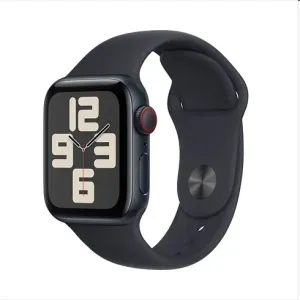 Apple Watch SE (2023) Cellular 40mm sportovní silikonový řemínek temně inkoustový S/M