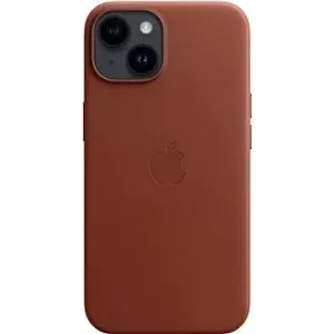 Apple iPhone 14 Kožený kryt s MagSafe cihlově hnědý