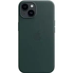 Apple iPhone 14 Kožený kryt s MagSafe piniově zelený