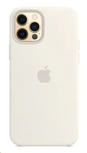 Apple iPhone 12 a 12 Pro Silikonový kryt s MagSafe bílý