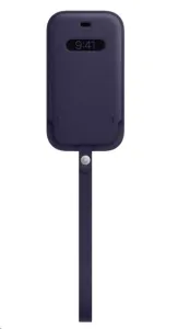 Apple iPhone 12 mini Kožený návlek s MagSafe temně fialový
