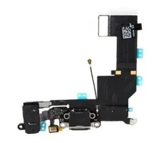 iPhone 5S - Nabíjecí dock konektor - audio konektor kabel s mikrofonem (černý)