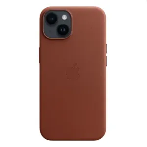 Apple iPhone 14 Leather Case with MagSafe, umber