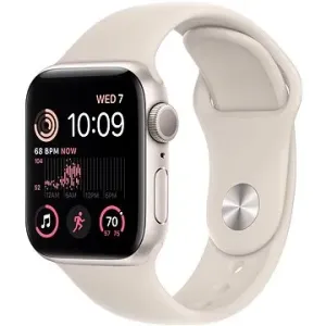 Apple Watch SE (2022) 40mm Hvězdně bílý hliník s hvězdně bílým sportovním řemínkem #6145709