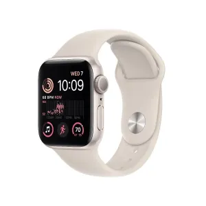 Apple Watch SE (2022) 40mm Hvězdně bílý hliník s hvězdně bílým sportovním řemínkem #178530
