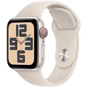 Apple Watch SE Cellular 40mm Hvězdně bílý hliník s hvězdně bílým sportovním řemínkem - S/M