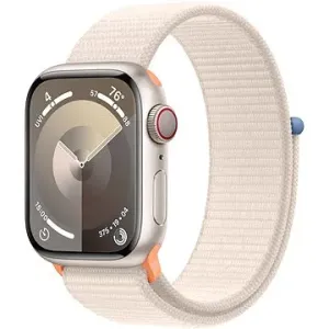 Apple Watch Series 9 41mm Cellular Hvězdně bílý hliník s hvězdně bílým provlékacím sportovním řemínk