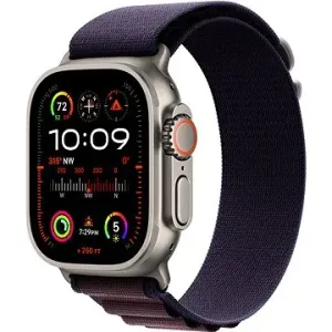 Apple Watch Ultra 2 49mm titanové pouzdro s indigo alpským tahem - Small