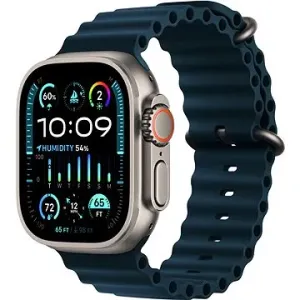Apple Watch Ultra 2 49mm titanové pouzdro s modrým oceánským řemínkem