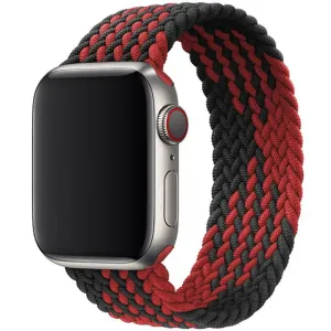 Řemínek pro Apple Watch (38/40/41mm) Elastic Nylon, velikost 150-165mm - Black Red