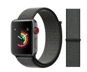 Řemínek pro Apple Watch (38/40/41mm) Nylon, grey-black