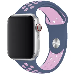 Řemínek pro Apple Watch (42/44/45mm) Sport, sea blue-light pink (velikost L)
