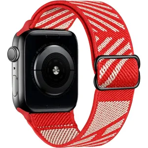 Scrunchie řemínek pro Apple Watch (38/40/41mm) Gray Red