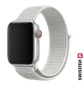 SWISSTEN řemínek pro Apple Watch nylonový, 38 / 40 / 41 mm Barva: Bílá
