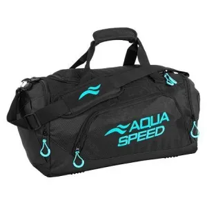 Aqua-Speed Duffle Bag M sportovní taška černá-tyrkysová - 1 ks