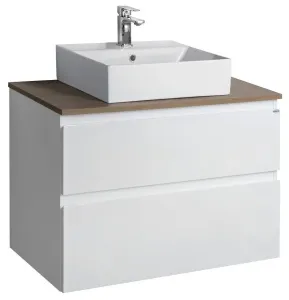 AQUALINE ALTAIR sestava koupelnového nábytku, š. 78,1 cm, bílá/dub emporio AI280-01