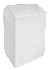 AQUALINE Odpadkový koš výklopný, 55 l, bílý plast ABS 14027