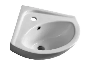 AQUALINE LUIGI keramické umývátko rohové 34x34 cm, bílá FS161