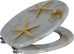 AQUALINE Záchodové prkénko s potiskem mořská hvězda FUNNY MDF HY1185