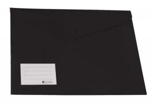 Obálka psaníčko A4 s drukem PP Classic s kapsou černá
