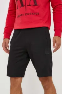 Bavlněné šortky Armani Exchange černá barva