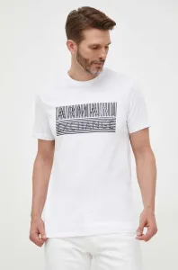 Bavlněné tričko Armani Exchange bílá barva, s potiskem #5638676