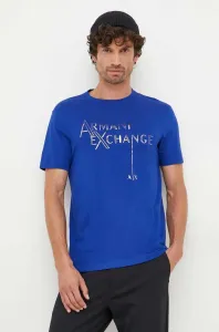 Bavlněné tričko Armani Exchange s potiskem #6180152