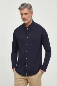 Košile Armani Exchange tmavomodrá barva, relaxed, s klasickým límcem, 3DZCLA ZJ9AZ
