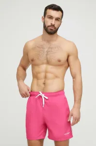Plavkové šortky Armani Exchange růžová barva