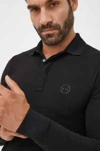Tričko s dlouhým rukávem Armani Exchange černá barva