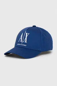 Bavlněná baseballová čepice Armani Exchange tmavomodrá barva, s aplikací, 954047 CC811 NOS #3658447