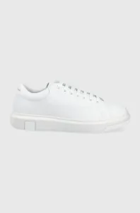 Kožené boty Armani Exchange bílá barva, XUX123 XV534 00152