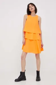 Šaty Armani Exchange oranžová barva, mini #2875630