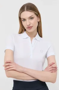Bavlněné polo tričko Armani Exchange bílá barva