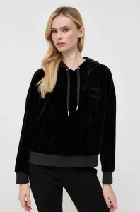 Mikina Armani Exchange dámská, černá barva, s kapucí, s aplikací #5972405