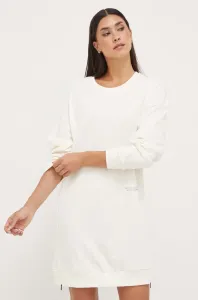 Šaty Armani Exchange béžová barva, mini, oversize #6044058
