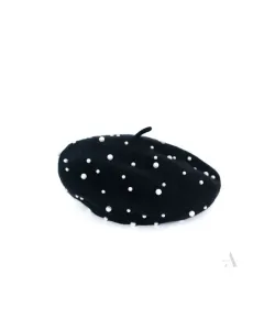 Art Of Polo 18419 Delicate Pearl dámský baret, 55-58 cm, černá
