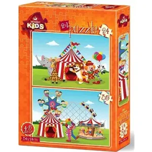 Art puzzle Puzzle Cirkus a lunapark 24+35 dílků