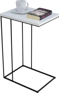 ArtAdrk Příruční stolek DRU | černé nohy Barva: Bílá