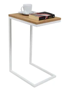 ArtAdrk Příruční stolek SPARK | bílé nohy Barva: Dub artisan