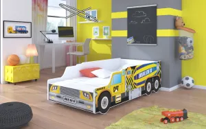 ArtAdrk Dětská auto postel BUILDER Provedení: 70 x 140 cm