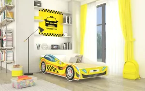 ArtAdrk Dětská auto postel TAXI Provedení: 70 x 140 cm