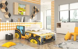 ArtAdrk Dětská auto postel TRACTOR Barva: Žlutá, Provedení: 70 x 140 cm #5697643