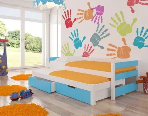 ArtAdrk Dětská postel s přistýlkou FRAGA Barva: bílá / růžová