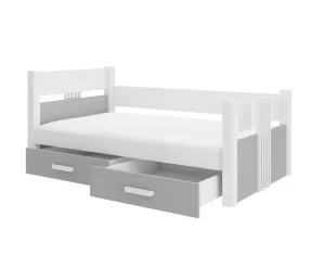 ArtAdrk Jednolůžková postel BIBI | 80 x 180 cm Barva: bílá / šedá #5430436