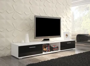 ArtAdrk TV stolek SELLA Barva: Bílá / černý lesk