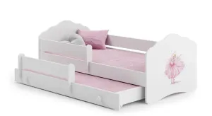 ArtAdrk Dětská postel CASIMO II | s přistýlkou ​​a zábranou Provedení: Balerína