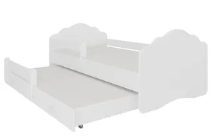 ArtAdrk Dětská postel CASIMO II | s přistýlkou ​​a zábranou Provedení: Bílá