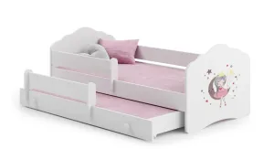 ArtAdrk Dětská postel CASIMO II | s přistýlkou ​​a zábranou Provedení: Spící princezna